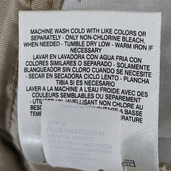 Women's JONES NEW YORK, Casual Khaki, Mid Rise Zip Pants; Size 8 - Picture 5 of 5